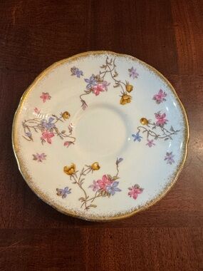Royal Stafford Violets Pompadour Fine English Bone China Saucer England
